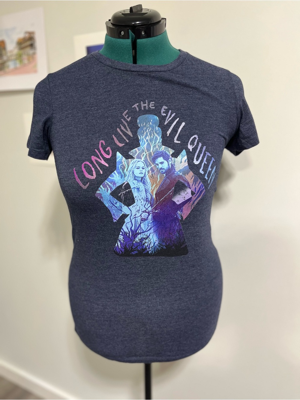Bella Canvas Navy 'Long Live The Evil Queen' Graphic Tee
